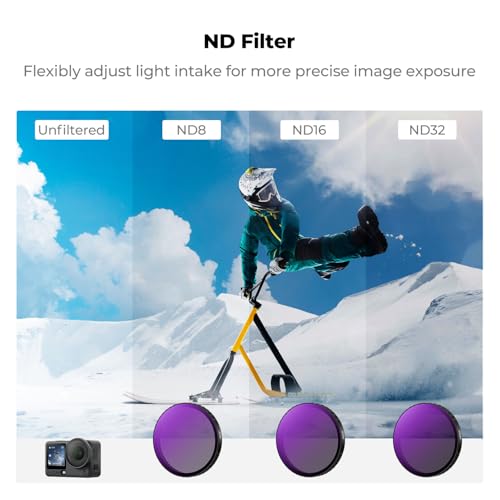Image of K&F Concept Snap On CPL ND Filter Kit Compatible with DJI Osmo Action 6, 4 Pack CPL ND8 ND16 ND32 Neutral Density Polarizing Action 6 Filter Camera Accessories, Multicoated HD Optical Glass | 4 Pack CPL ND8 ND16 ND32 Neutral Density Polarizing Action 6 Filter Camera Accessories, Multicoated HD Optical Glass, FD141