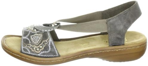 Rieker Womens 608B9-45 Fashion Sandals Gray Grau (Smoke 45) Size: 6.5 (40 EU) | Image 6