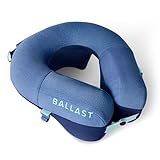 Ballast Pro Beach & Travel Pillow – Inflatable Neck Pillow for Airplanes, Beach & Pool, Compact and Water-Resistant (Ocean Blue)
