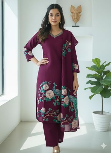 Image of Lymio Kurta Pant and Dupatta Set for Women | Kurta Set for Women (K-222-223)