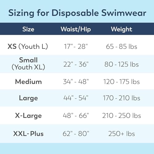 Image of Swimmates Disposable Adult Swim Diapers, X-Small /Youth Large, 24 Ct