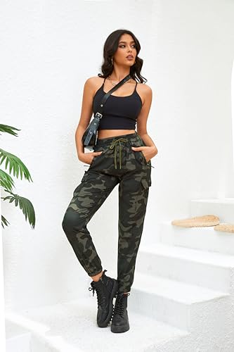 MOURCE Womens Hiking Pants Lightweight Quick Dry Adjustable Cargo Joggers with Zippered Pockets4