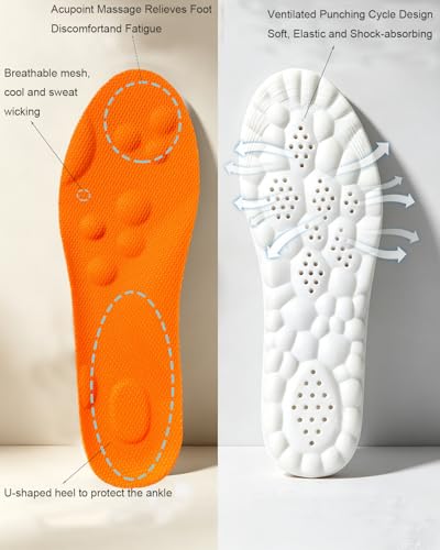 Plantillas 4D Cloud Steppers para Hombre y Mujer, Espuma Memoria Naranja miniatura 2