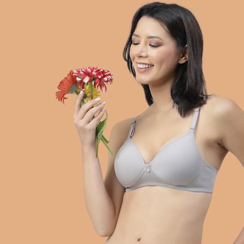 Image of Floret Women's Convertible-Straps T-Shirt Bra Lightly Padded & Non-Wired Medium Coverage Bra