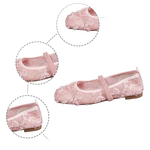 Women's Casual Ballet Comfortable Lace-Up Flat Shoes for Daily Wear with Elastic Band and Pointed Toe Design2