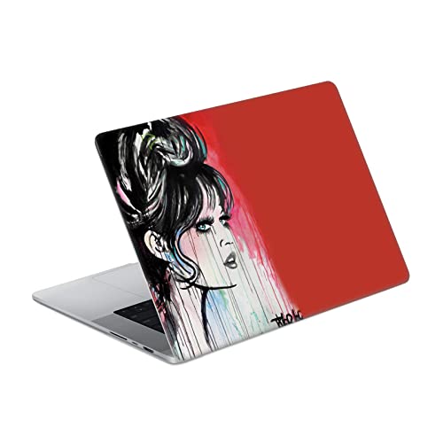 Autocollant MacBook Pro 16 A2485 LouiJoverArt Dieu a créé la Femme peau vinyle rouge