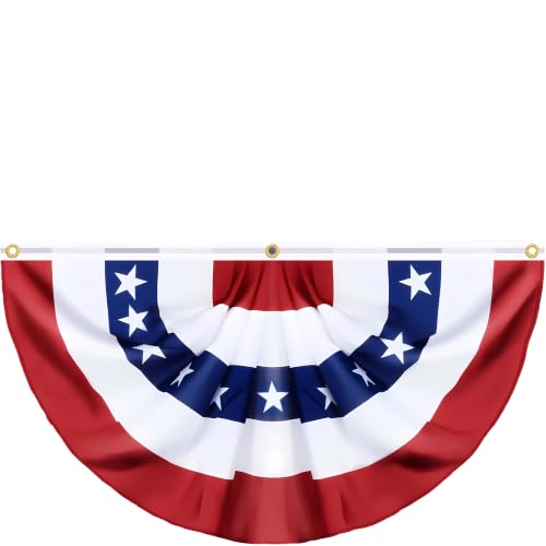 4th of July Golf Cart & Parade Float Decorations Kit Independence Day Decor with Pleated Bunting Fringe Curtain Star Garland Paper Fans 1776-2026 Banner & Balloons for America 250 Memorial Day