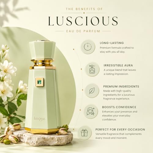 Image of French Avenue Luscious Eau De Parfum For Women 100ml | Long Lasting Gourmand Fragrance | Pistachio, Vanilla, Honey & Tonka Luxury Perfume