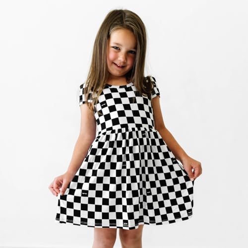 Little Sleepies Cap Sleeve Skater Dress - Toddler Girl Viscose from Bamboo Kids Dress w/Pockets & Breathable Twirl Skirt3