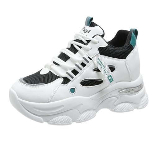 Fashion Chunky Platform Sneakers for Womens Breathable Mesh Comfortable Non-Slip Walking Shoes Outdoor Sport Lace Up Dad Shoes