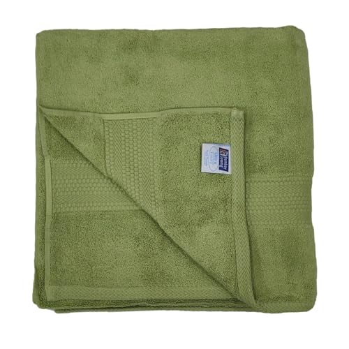 Image of Bombay Dyeing Ultra Large Bath Towel - 650 GSM Extra Soft 100% Cotton, Bottle Green (75x150 cm)