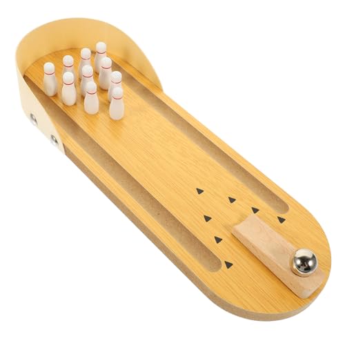 Mini bolos de madera Toddmomy interactivos con tacto suave para juego de escritorio