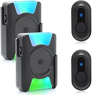 CallToU Hearing Impaired Doorbell Wireless Doorbells for Home Waterproof Portable for Alert Patient Elderly Senior Classroom Blind Vibrating Flashing Light Smart Call Button System, 4 Modes, 1000ft