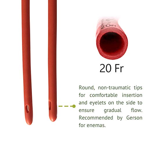 Cor-Vital 20F (Latex) Colon Tube for Enema Coffee - Enema Tube Compatible with Cor-Vital Enema Kit & Enema Accessories - Soft, Flexible Rubber Tube - Pack of 3 - Thumbnail 2