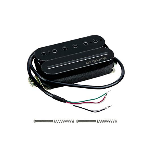 Pastillas Humbucker de OriPure con sonido completo y cálido, color negro, para guitarra Alnico 2 Humbucker y pastilla de una sola bobina