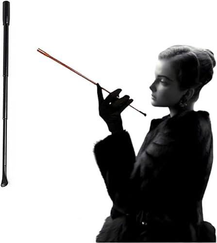 Soporte para cigarrillos estilo Audrey vintage extensible de Eitonbu, soporte para cigarrillos largo de metal vintage, soporte para cigarrillos