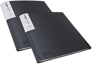 Rapesco 1645 Germ-Savvy Antibacterial: A4 Display Book 100 Pocket - Black  2 Books