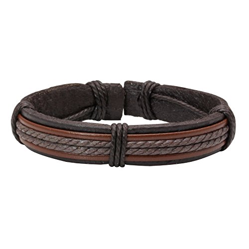 Eigso 8Pcs Braided Leather Bracelets Set For Men Women Hemp Cords Adjustable Wrap Bracelets #TOP3