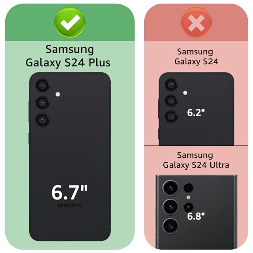 XcaseBar for Samsung Galaxy S24 Plus/S24+ Wallet case with Zipper Credit Card Holder RFID Blocking,Flip Folio Book PU Leather Shockproof Protective Cover Women Men Samsung S24Plus Phone case Wine Red