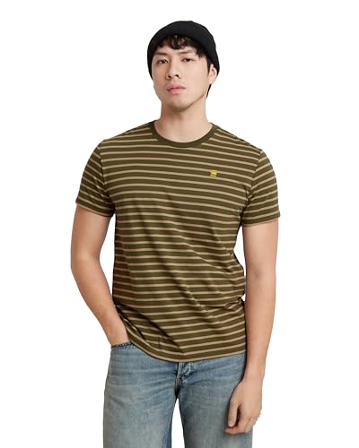 G-STAR Hommes Stripe T-Shirt en jersey respirant avec motif à rayures horizontales