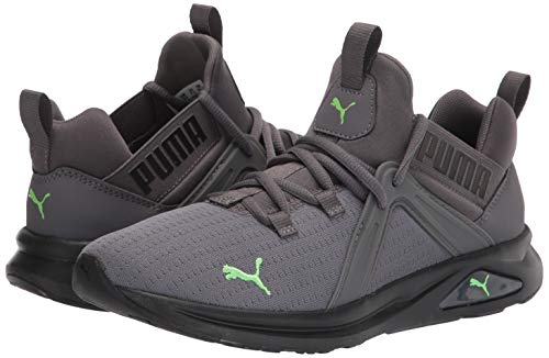 Image of PUMA Men's Enzo 2 Running Shoe, Castlerock Black-Elektro Green, 13, Green, 13
