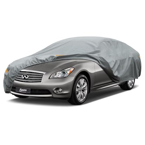 Image of Kayme Heavy Duty Car Cover Custom Fit Infiniti M35 M37 Q70 Waterproof All Weather for Automobiles, Full Exterior Covers Sun Rain UV Protection.（Deliver About 3-10 Days）
