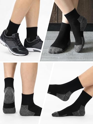 Image of Tarpop 100 Pairs Bulk Mens Socks Moisture Wicking Casual Sports Ankle Socks for Homeless Unisex Adult Men Women