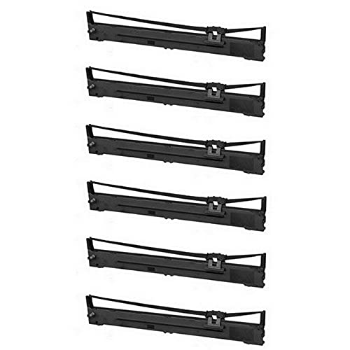 SuppliesMAX Compatible Replacement for FX-2190/FX-2190N/LQ-2090 Series Black Printer Ribbons (6/PK) (EPN011570)