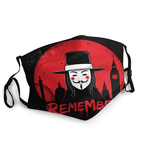 JOSEOKALINA V for Vendetta máscara facial para cuello, pañuelo facial, gorro de protección, transpirable, reutilizable, lavable, para hombre y mujer, multifuncional, divertido, resistente al viento, balaclava bandana miniatura 1