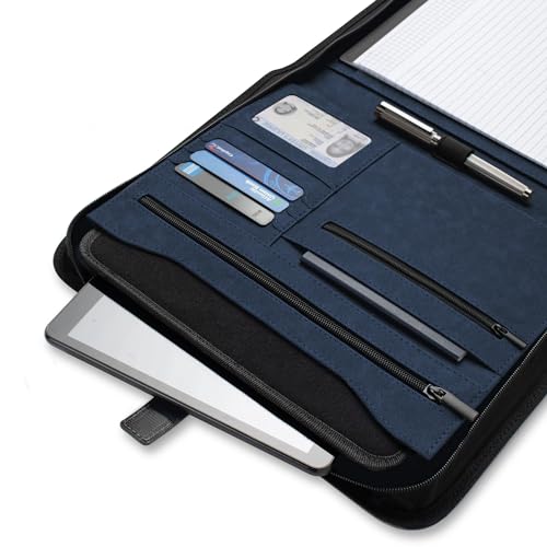 Forevermore Portfolios Padfolio Binder - Professional Faux Leather Travel Organizer Pouch for Tablet