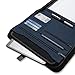 Forevermore Portfolios Padfolio Binder - Professional Faux Leather Travel Organizer Pouch for Tablet, Documents, Presentation Folders, Zipper Closure, Notepad - Blue