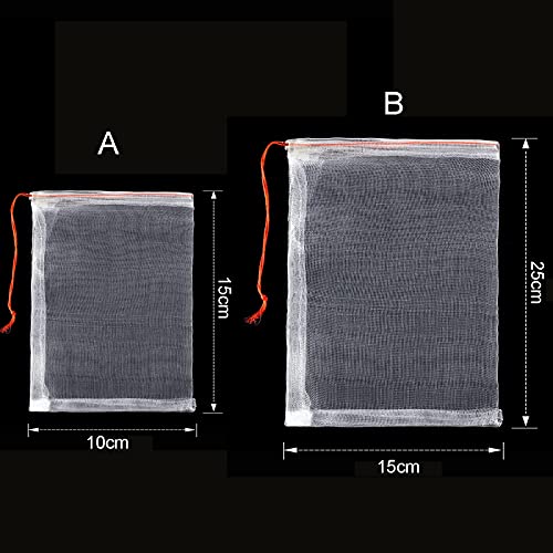 50 stuks fruitbeschermingszakken, beschermzakken, plantenvruchten, groenten en fruit, netzakken, tuin, nettas, insecten… - Image 3