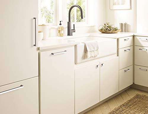 Image of Amerock | Cabinet Pull | Polished Chrome | 8-13 /16 inch (224 mm) Center-to-Center | Monument | 1 Pack | Drawer Pull | Cabinet Handle | Cabinet Hardware