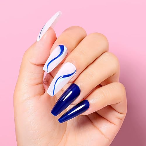 AIMEILI Esmalte Semipermanente Gel UV para Uñas Color Azul Oscuro 8ml, Remoción Fácil UV/LED Soak Off Azul Marino para Manicura Nail Art Salon Home DIY, 1003 - imagen 7