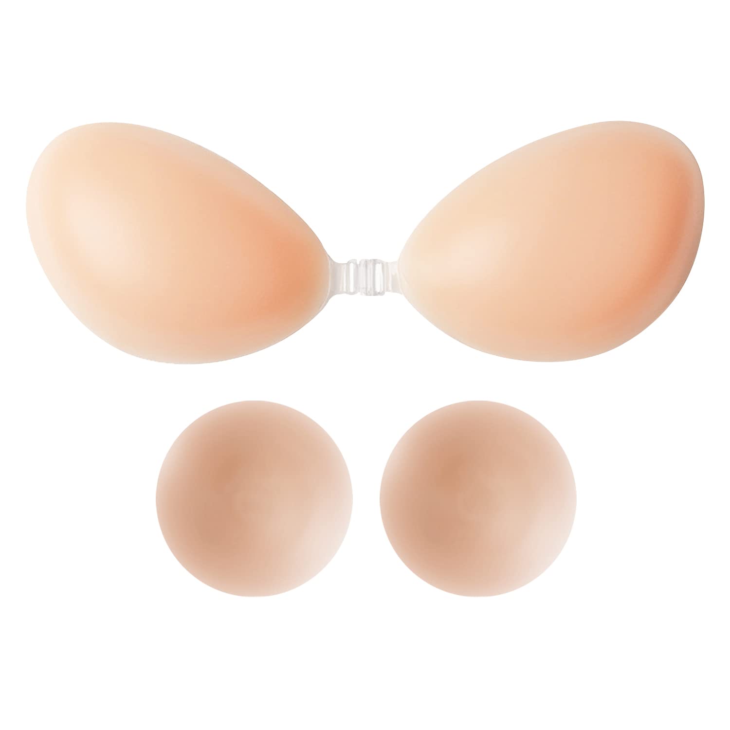 AVIDA ZENSticky Bra - Adhesive Reusable Stick On Bra - Invisible Strapless Sticky Bra with Nipple Covers - Perfect for Party, Bar, Wedding, Evening and Summer Dresses