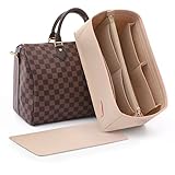 Doxo Purse Organizer Insert & Base Shaper 2pc Set Felt Handbag Tote Bag Fit LV Speedy 25...