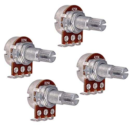 Guitare 25K for potentiomètre à arbre divisé basse, for Volume ou tonalité for guitare électrique avec potentiomètre… - Les Beatles, Paul McCartney, John Lennon, RIngo Starr, George Harrison Guitare 25K for potentiomètre à arbre divisé basse, for Volume ou tonalité for guitare électrique avec potentiomètre…