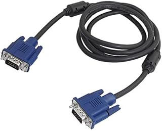 Davitu Electrical Equipments Supplies - 1.5M VGA 15 Pin Male to Male Plug Computer Monitor Cable Wire M/M Cord HVR88 - (Color: Black)