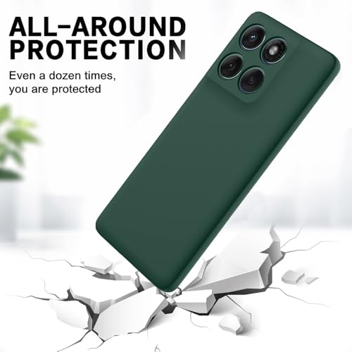 Image of Back Cover Compatible with Motorola Moto Edge 70 Fusion 5G | Full Camera Protection | Premium Liquid Silicon Case | Flexible Bumper Case for Motorola Moto Edge 70 Fusion 5G (Green)