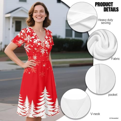 Image of Women's Summer Dresses Short Sleeve Formal Dresses with Pockets | Lightweight Quick‑Dry Soft Comfortable 2026 Fashion Dresses Loose Plus‑Size High‑Waisted