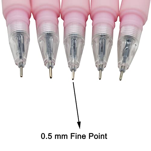 Maydahui 35 piezas bolígrafo gel flor de cerezo rosa miniatura 4