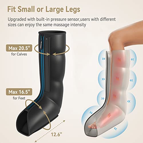 Fit King Leg Massager With Heat - Upgraded Leg Compression Massager For Circulation And Pain Relief, Fsa Hsa Approved Foot And Leg Massager Compression Boot For Edema, Relax Recover - Gift For Mom Dad #TOP5