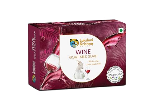 Lakshmi Krishna Naturals Goat Milk Redwine Soap Bar-100g ||Pamper Your Skin with Antioxidant Rich Cleansing||