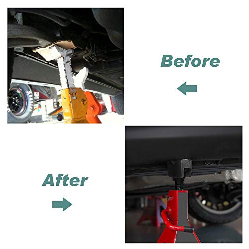 Ajcoflt Universal Square Slotted Frame Rail Rail Jack Guard Adapter Pad Reparação de veículos