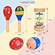 Hölzerne Baby Spielzeug, 5 Stück Mini hölzerne Maracas Eierschüttler und Regen-Stock Rasseln Musikspiel für Babys über 6 Monate, Shaker Sand Hammer Musikinstrument für 1+ Jahr alte Kleinkinder