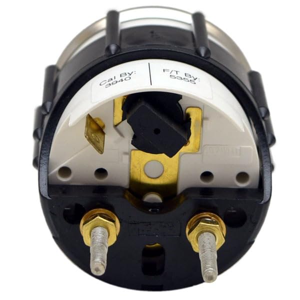 Faria Boat Battery Charge Gauge VP7936A | 12 Volt | Silver Black | 2 Inch