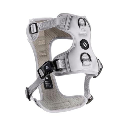 2026 New Editions, Fei and Eve Cloud MagEase Dog Harness, Quick-Release Buckles, Reflective, 3-Point No-Pull Control, Breathable Mesh, Adjustable Fit, Medium, Twilight Gray