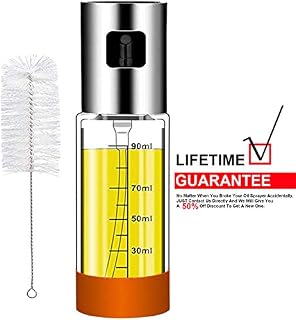 Olive Oil sprayer Mister for Cooking: 3.4-Ounce Capacity Food-grade Glass Bottle Vinegar Mist