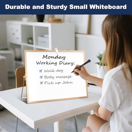 Image of TSJ OFFICE Small White Board - 12 X 16 Inches Gold Framed Dry Erase Board