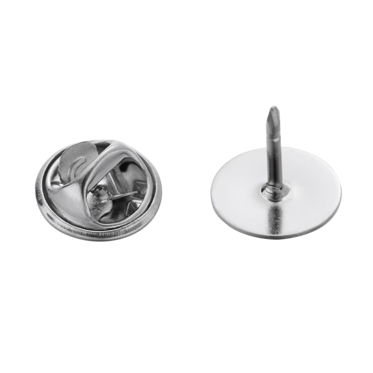 TEHAUX 300piezas Tachuelas De Corbata Base De Níquel De Accesorios Para Sujetadores De Solapa Para Broches Insignias y Joyería
